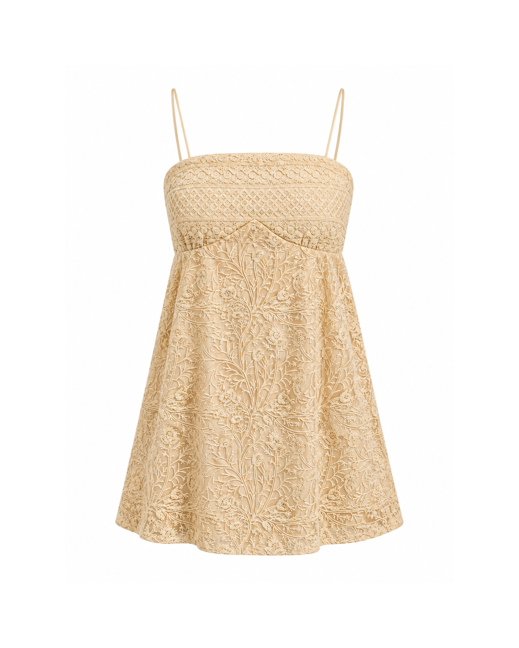 Embroidered Mini Dress