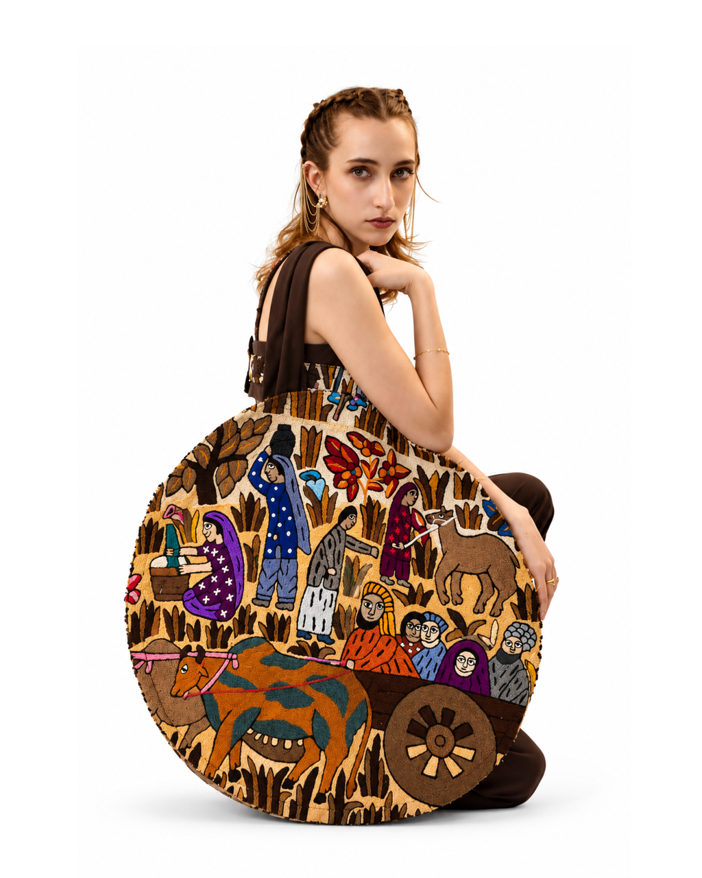 Gaba Round Tote Bag