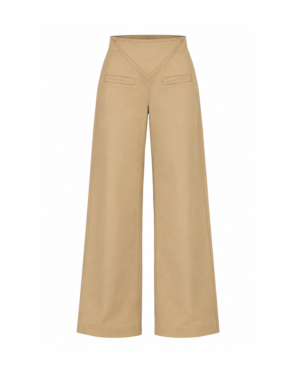V-Waist Twill Trousers