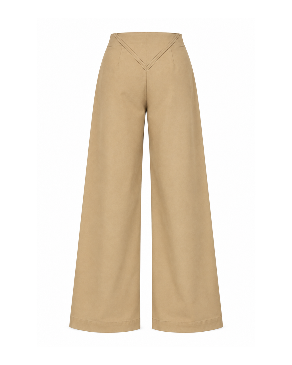 V-Waist Twill Trousers