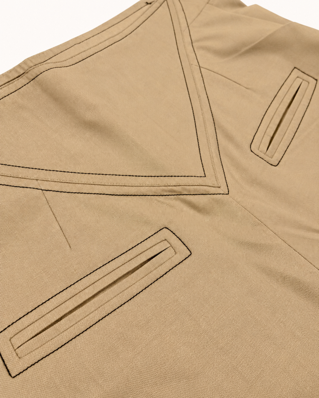 V-Waist Twill Trousers