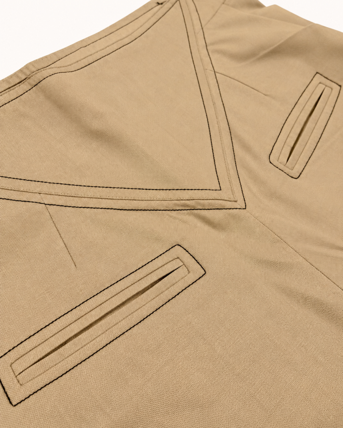 V-Waist Twill Trousers