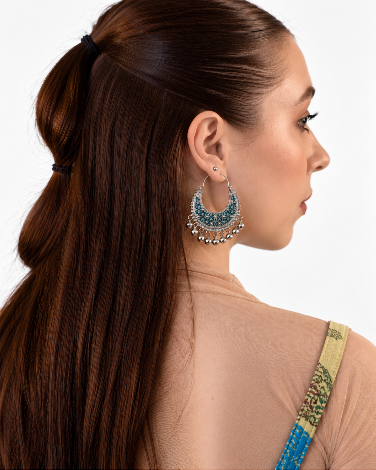 Crescent Jhumka Earrings