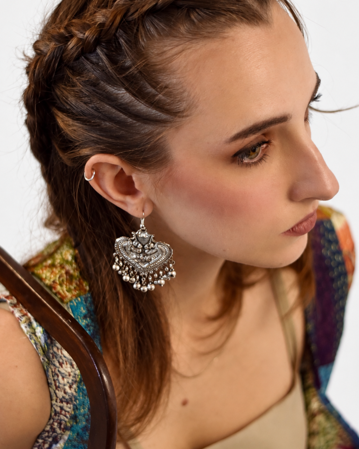 Heart Jhumka Earrings